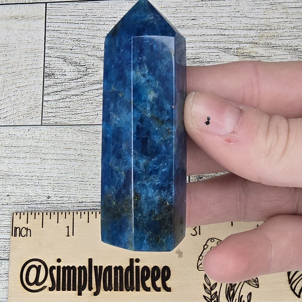 Blue Apatite Crystal Tower - Picture 2 of 5